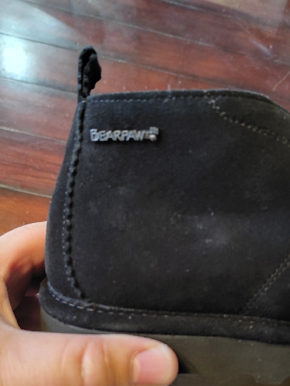 BearPaw Black Suede Lace-Up Chukka Boot - Picture 3 of 9